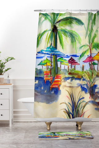 Laura Trevey Caribbean Time Shower Curtain And Mat