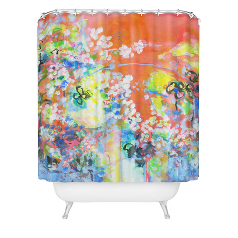 Laura Trevey Coral Delight Shower Curtain
