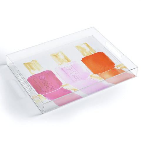 Laura Trevey Essie In Pink Acrylic Tray