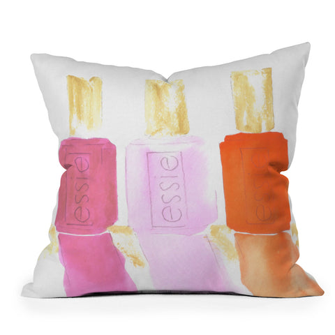 Laura Trevey Essie In Pink Throw Pillow