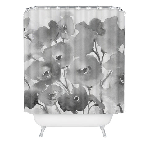 Laura Trevey Field Of Poppies II Shower Curtain