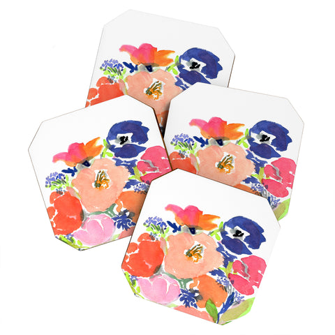 Laura Trevey Floral Frenzy Coaster Set