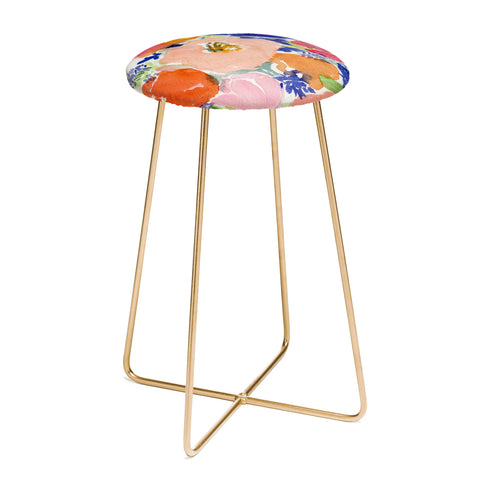 Laura Trevey Floral Frenzy Counter Stool