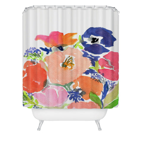 Laura Trevey Floral Frenzy Shower Curtain
