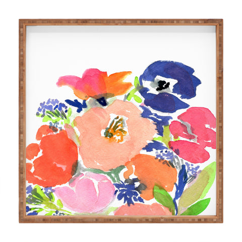 Laura Trevey Floral Frenzy Square Tray