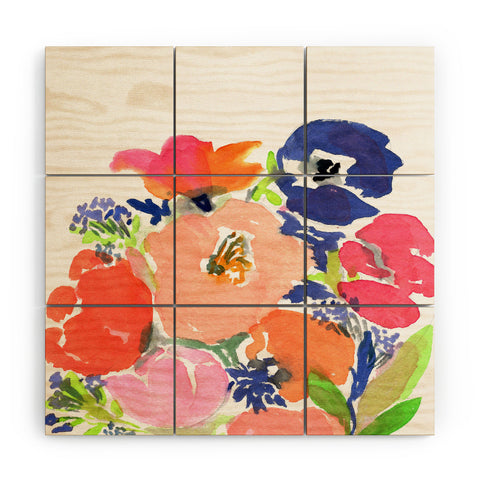 Laura Trevey Floral Frenzy Wood Wall Mural