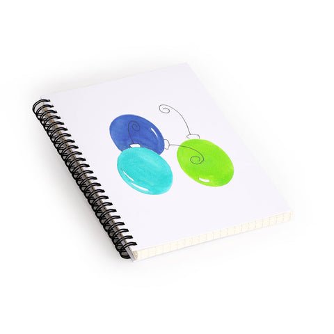 Laura Trevey JOY in Blue Green Spiral Notebook