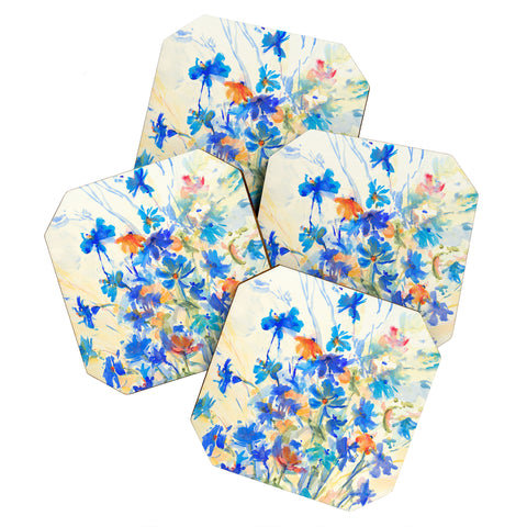 Laura Trevey Joyful Wildflowers Coaster Set