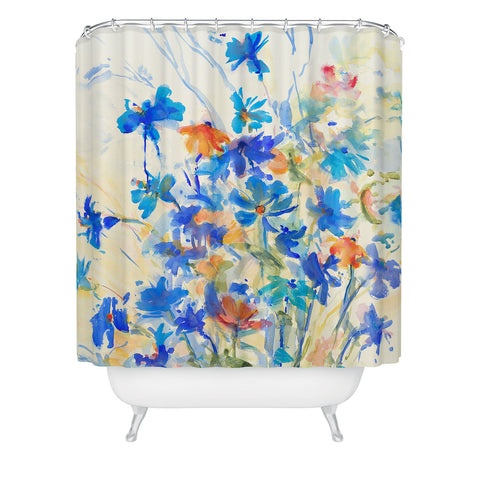 Laura Trevey Joyful Wildflowers Shower Curtain