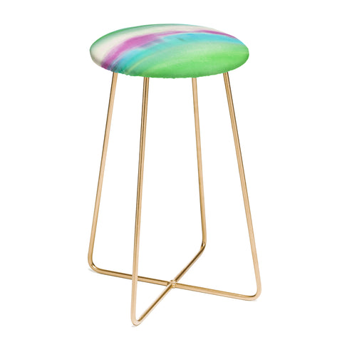Laura Trevey lime and fuschia Counter Stool