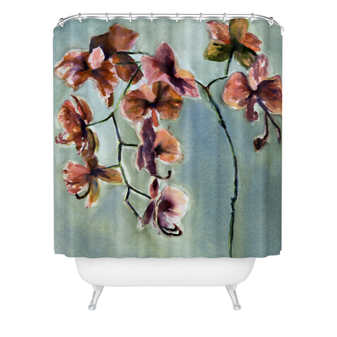 Laura Trevey Orchids Shower Curtain