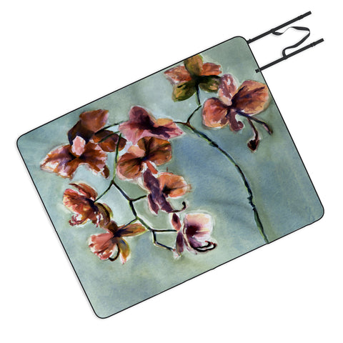 Laura Trevey Orchids Picnic Blanket