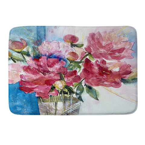 Laura Trevey Peony For Your Thoughts Memory Foam Bath Mat