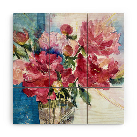 Laura Trevey Peony For Your Thoughts Wood Wall Mural