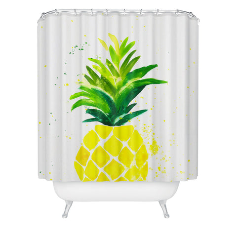 Laura Trevey Pineapple Sunshine Shower Curtain