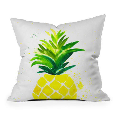 Laura Trevey Pineapple Sunshine Throw Pillow
