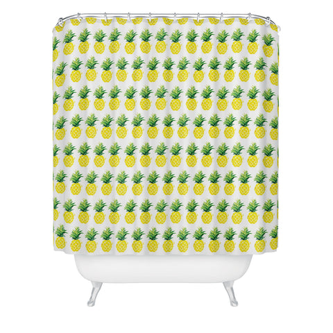 Laura Trevey Pineapple Twist Shower Curtain