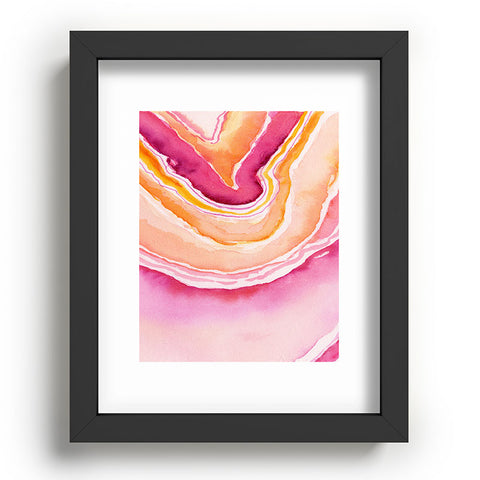 Laura Trevey Pink Agate Recessed Framing Rectangle