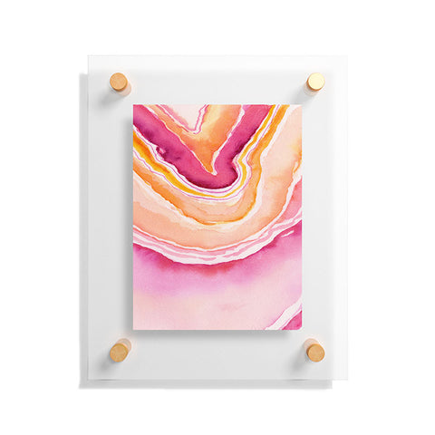 Laura Trevey Pink Agate Floating Acrylic Print
