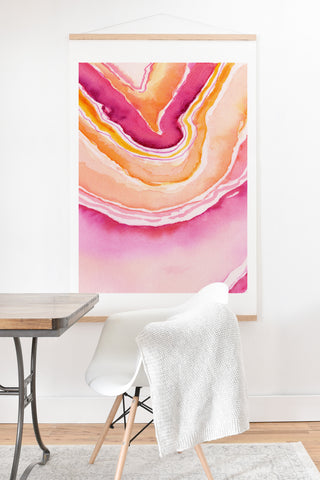 Laura Trevey Pink Agate Art Print And Hanger