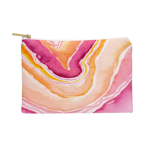 Laura Trevey Pink Agate Pouch