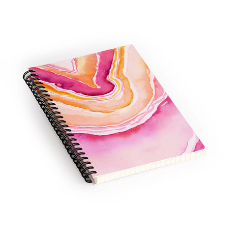 Laura Trevey Pink Agate Spiral Notebook