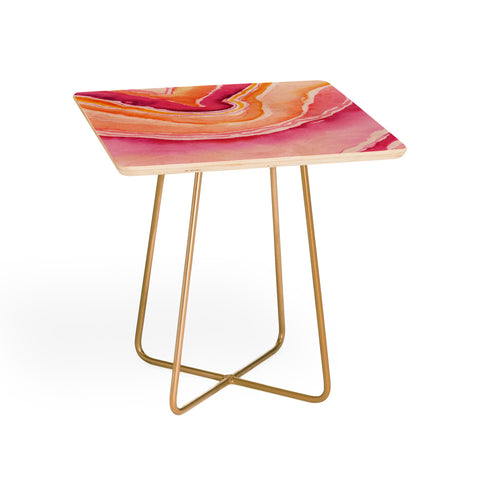 Laura Trevey Pink Agate Side Table