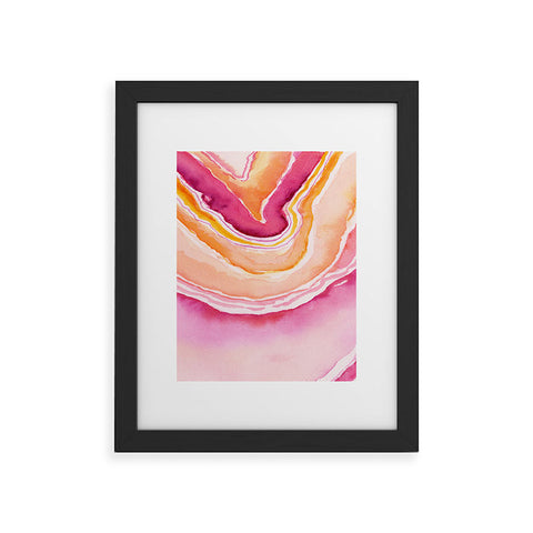 Laura Trevey Pink Agate Framed Art Print