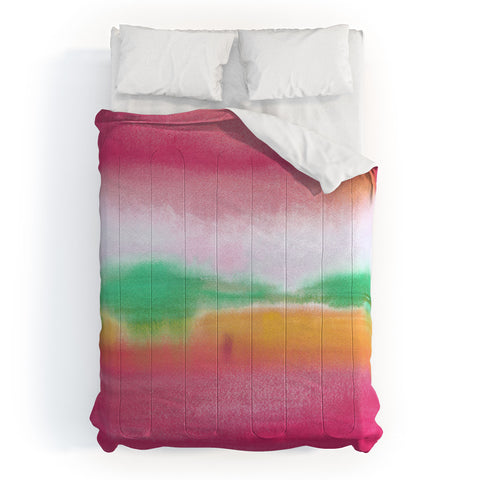 Laura Trevey Pink and Gold Glow Comforter