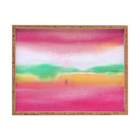 Laura Trevey Pink and Gold Glow Rectangular Tray