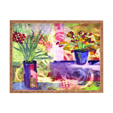 Laura Trevey Purple And Lime Rectangular Tray
