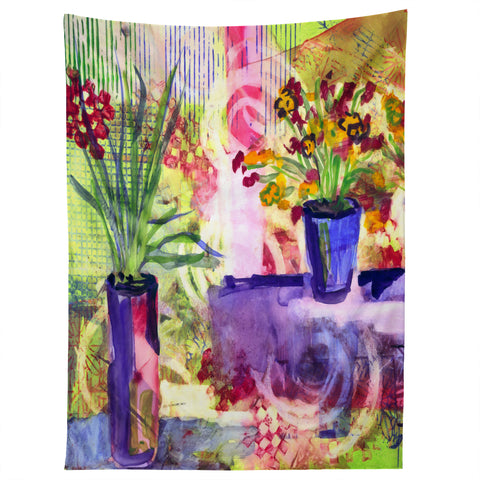 Laura Trevey Purple And Lime Tapestry