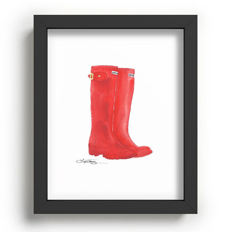 Laura Trevey Red Boots Recessed Framing Rectangle