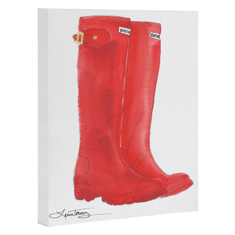 Laura Trevey Red Boots Art Canvas