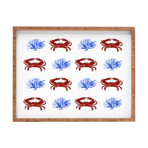Laura Trevey Red White and Blue Rectangular Tray