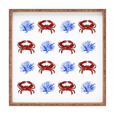 Laura Trevey Red White and Blue Square Tray