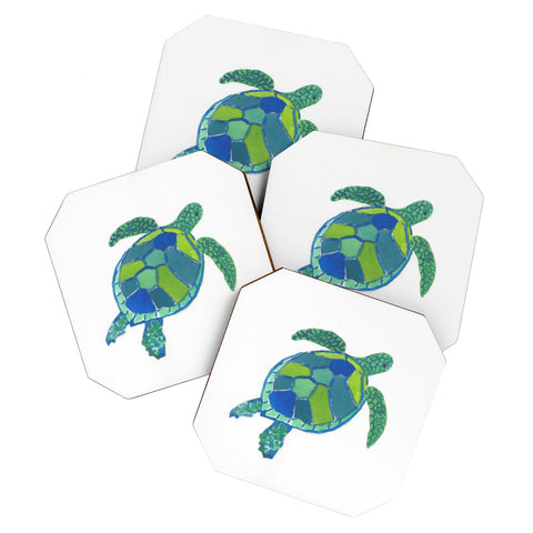 Laura Trevey Sea Turtle Coaster Set