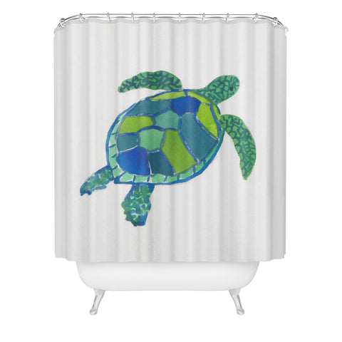 Laura Trevey Sea Turtle Shower Curtain