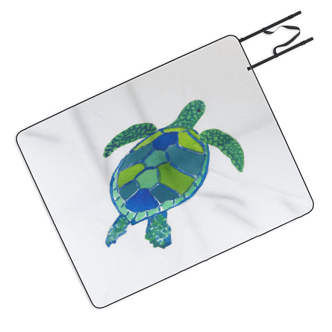 Laura Trevey Sea Turtle Picnic Blanket