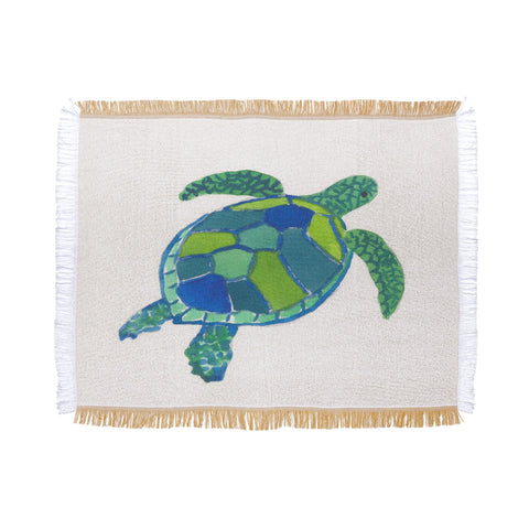 Laura Trevey Sea Turtle Throw Blanket