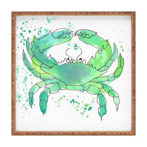 Laura Trevey Seafoam Green Crab Square Tray