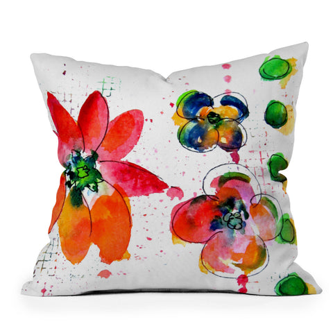 Laura Trevey Summer In Watercolor Throw Pillow