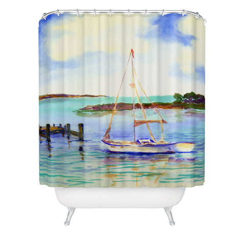 Laura Trevey Summer Sail Shower Curtain
