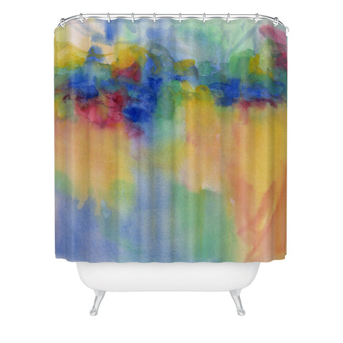 Laura Trevey Top Of The Cliff Shower Curtain