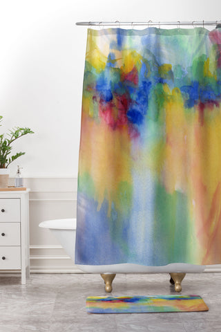 Laura Trevey Top Of The Cliff Shower Curtain And Mat