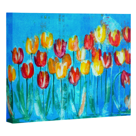 Laura Trevey Tulips in Blue Art Canvas