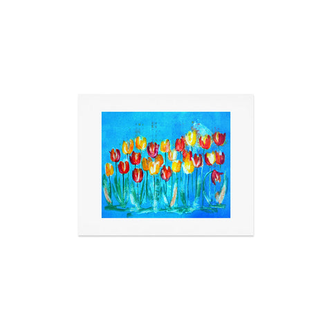 Laura Trevey Tulips in Blue Art Print