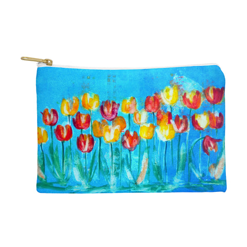 Laura Trevey Tulips in Blue Pouch
