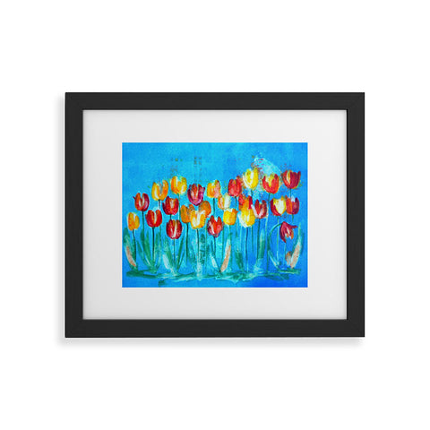 Laura Trevey Tulips in Blue Framed Art Print