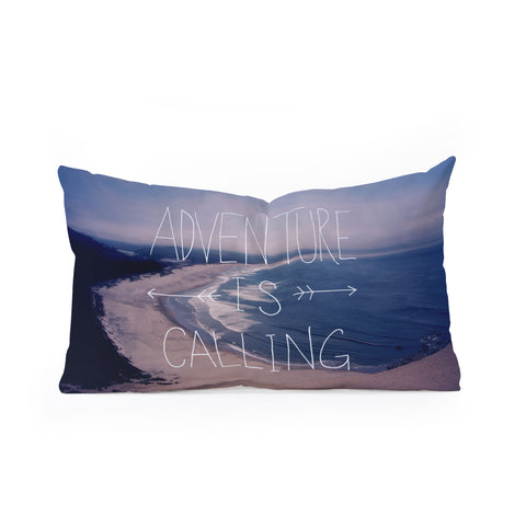 Leah Flores Adventure Is Calling Oblong Throw Pillow